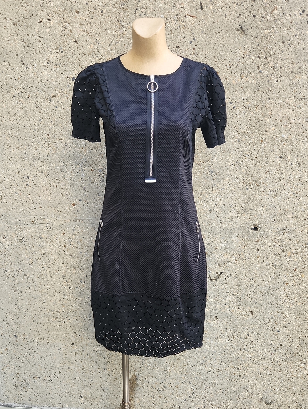 High Tech black lace dress